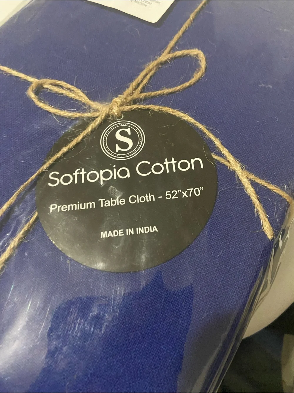 Softopia Cotton Tablecloth Rectangle 52 X 70” Ink Blue